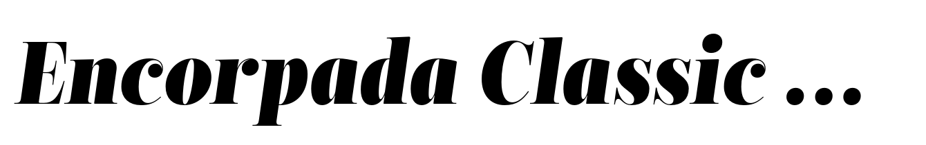 Encorpada Classic Condensed ExtraBold Italic